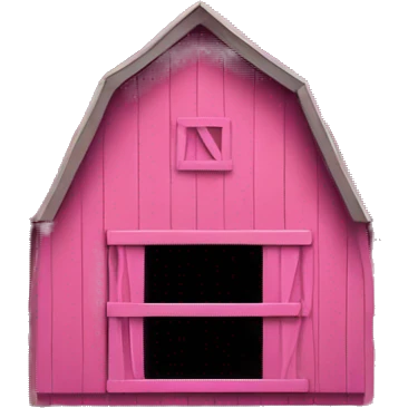 Pink and dark pink barn emoji