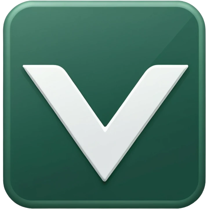 dark green checkmark with white outline, minimalism, no faces or emojis emoji