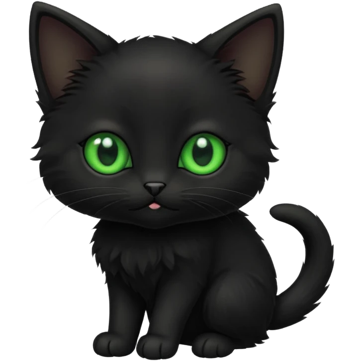 black kitten emoji
