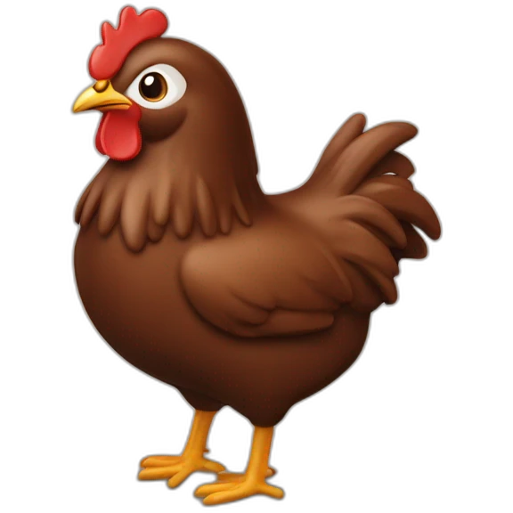 Poule en chocolat emoji