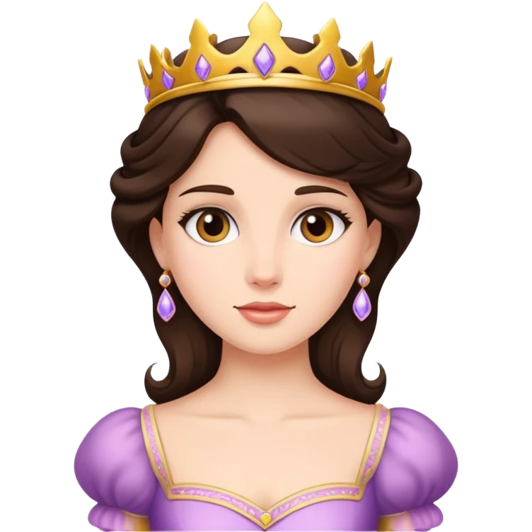 Brunette princess  emoji