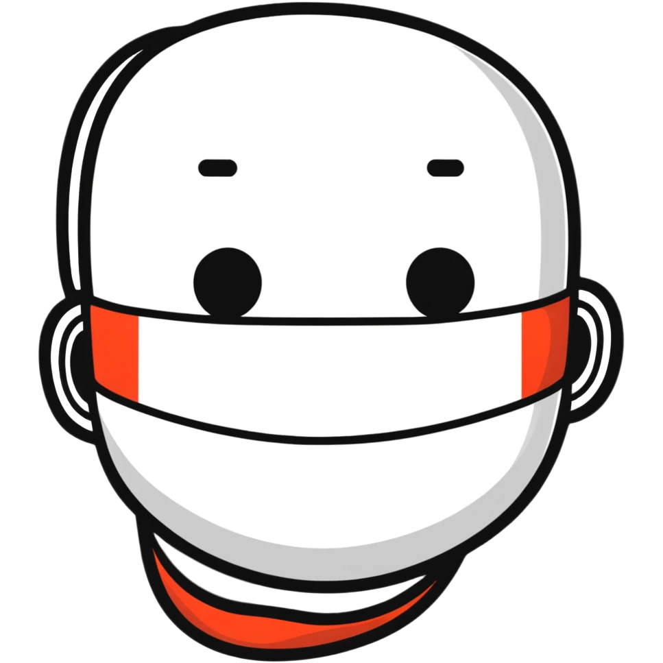 cartoon face with tape over the mouth emoji