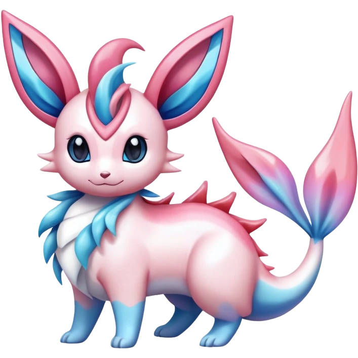 Colorful Sylveon-Vaporeon-Milotic-hybrid emoji