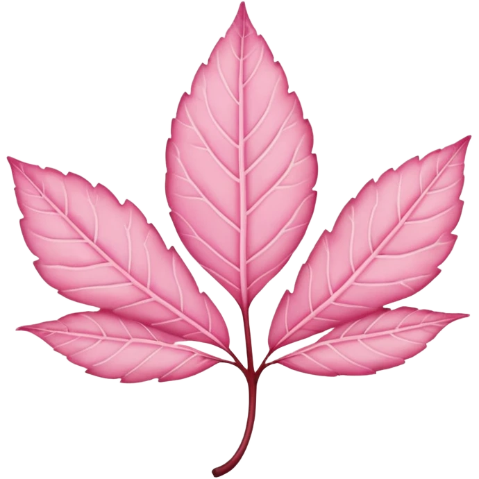 Pink leaf emoji emoji