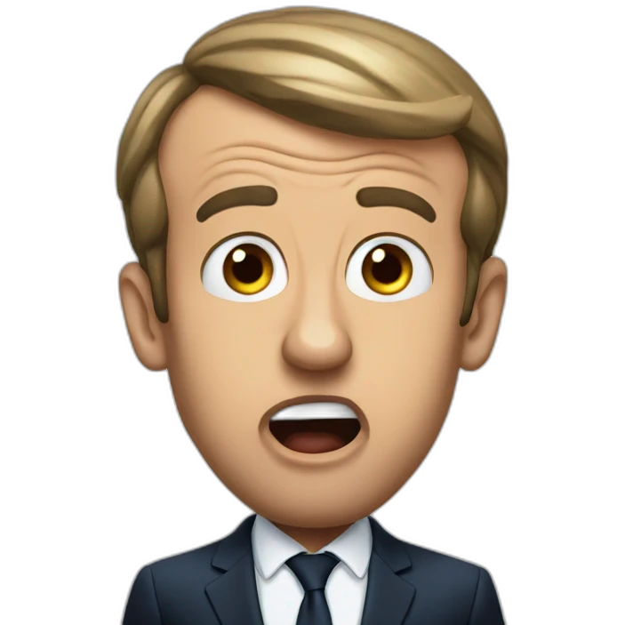 shocked emmanuel macron emoji