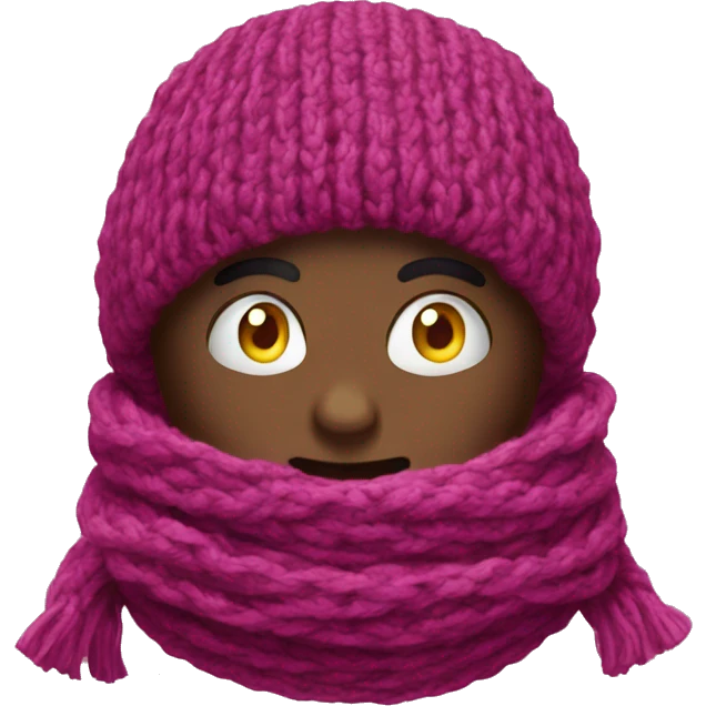 Knitted scarf emoji