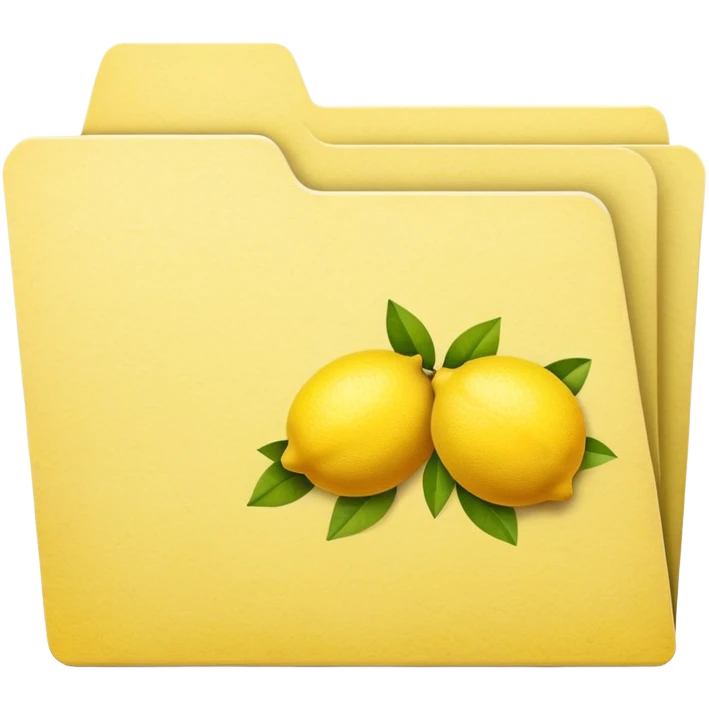 file folder with lemon picture  emoji