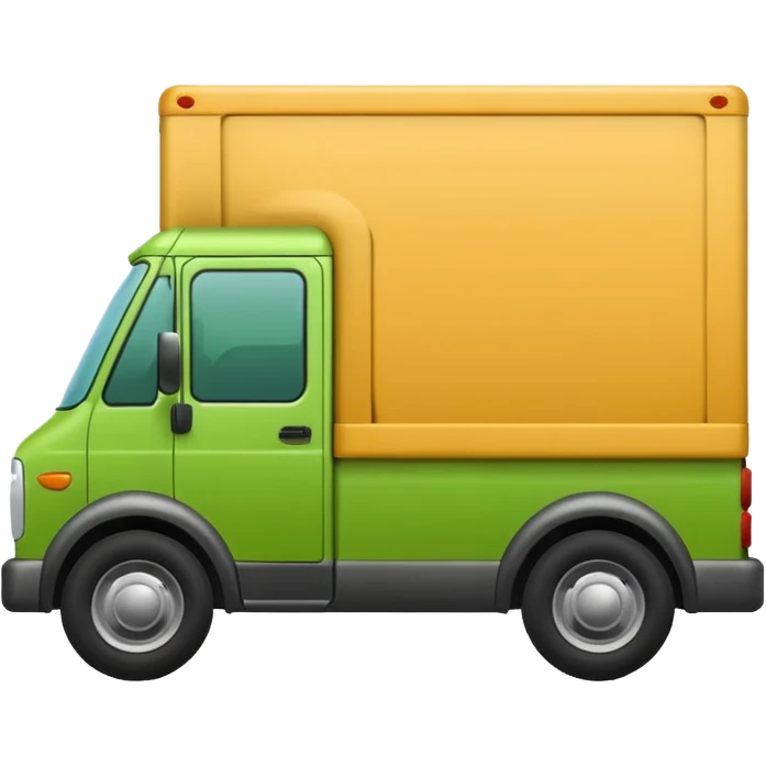 delivery truck green soft emoji