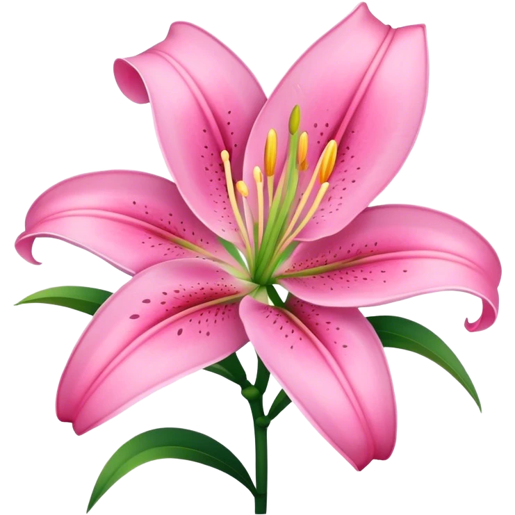 pink lily emoji