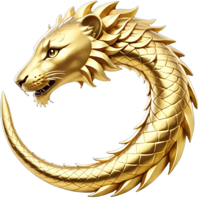Elder Scrolls Online Lioneating its tail Ouroboro emoji