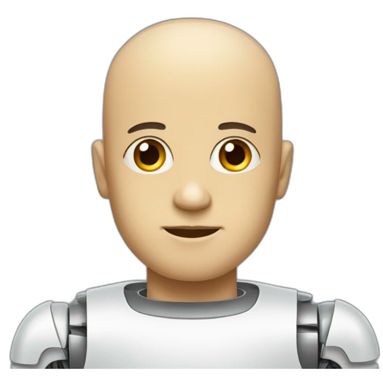 robot that makes you bald emoji