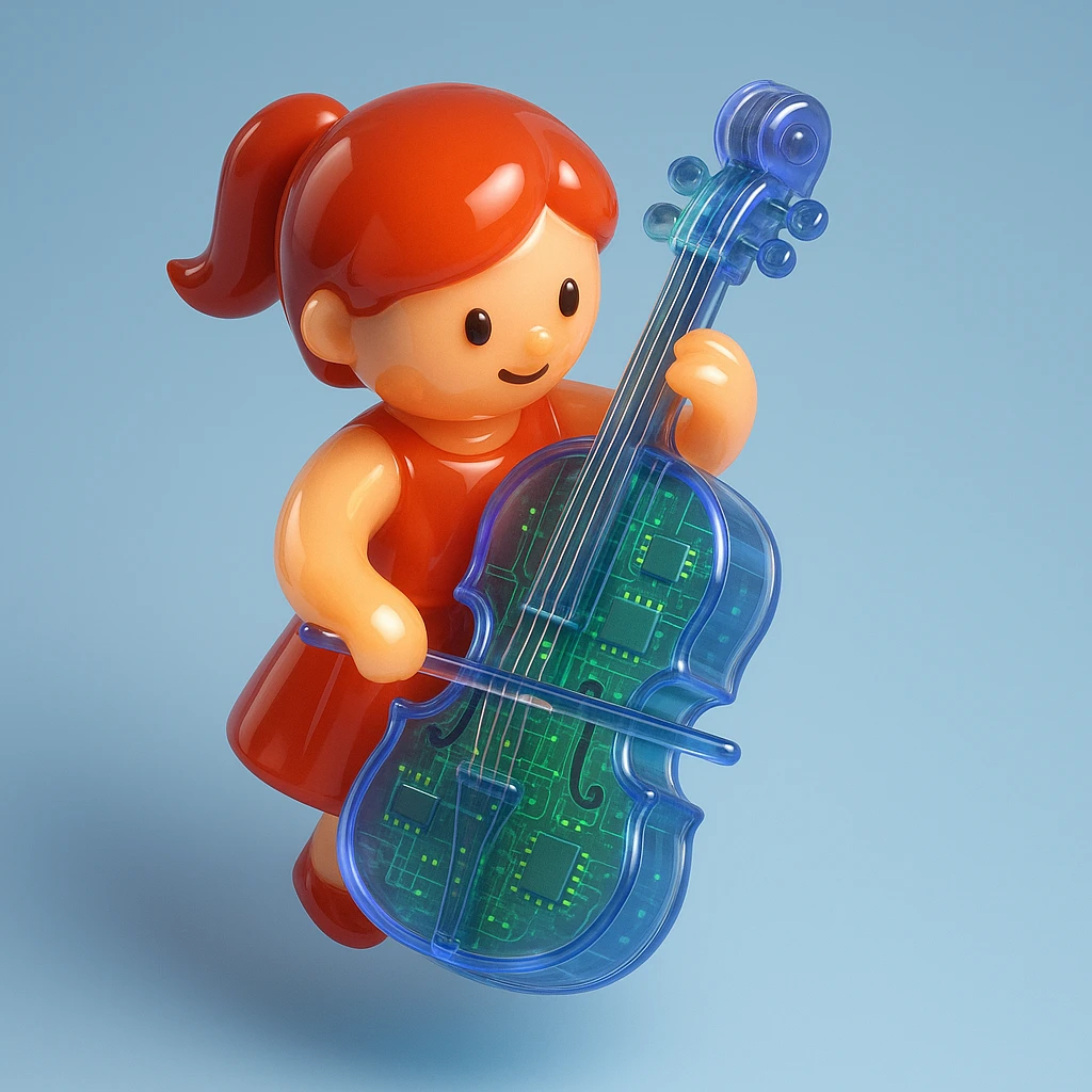 girl playing cello emoji