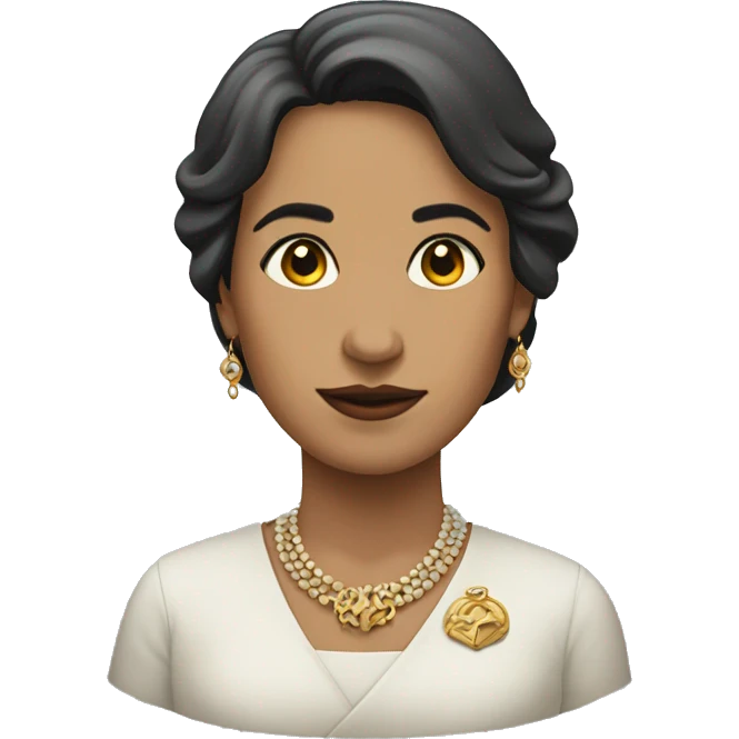 Una mujer peregrina con mala cara  emoji