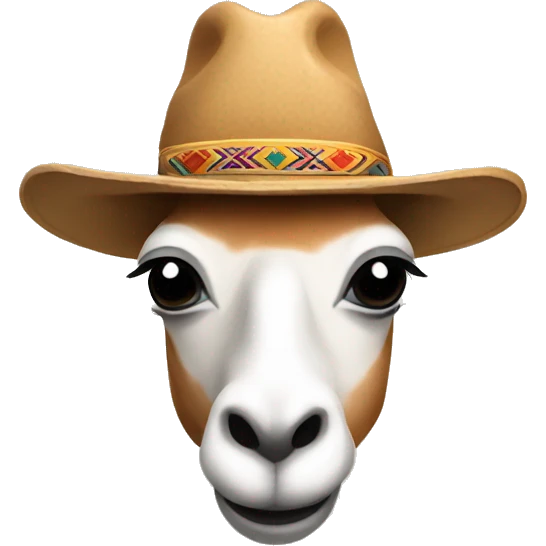 lama chapeau emoji