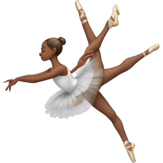 ballerina with cell phone in hand and climbing on pointe emoji