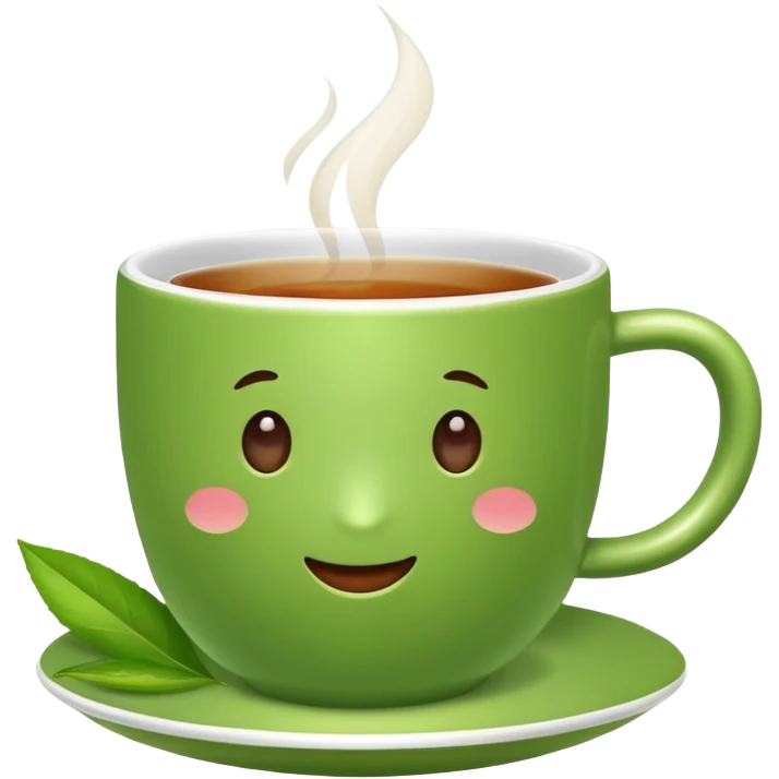 emoji green cup with tea emoji