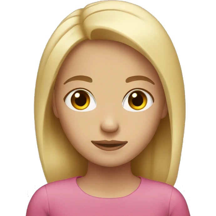 girl with brown eyes, blond hair emoji