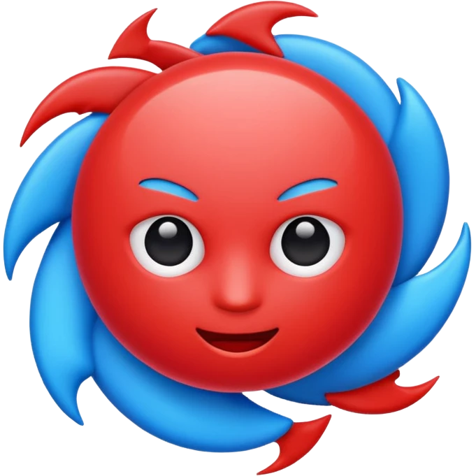 like blue (#00A3E0) and red (#F9423A) emoji