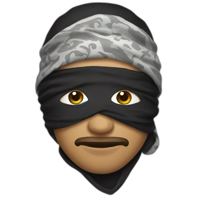 bandit with bandana emoji