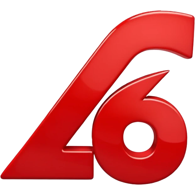 A 3D cartoon plus and percentage sign in red, glossy finish, Memoji-style realism. emoji