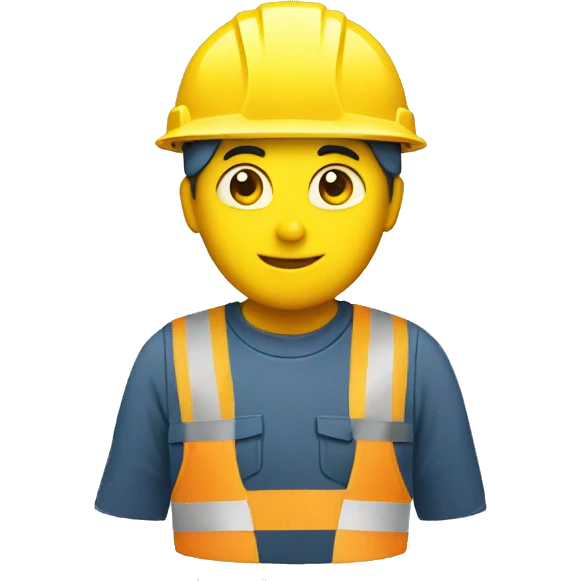 worker with yellow helmet emoji
