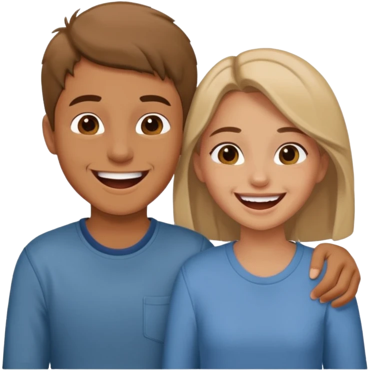 Sister brother laugh emoji