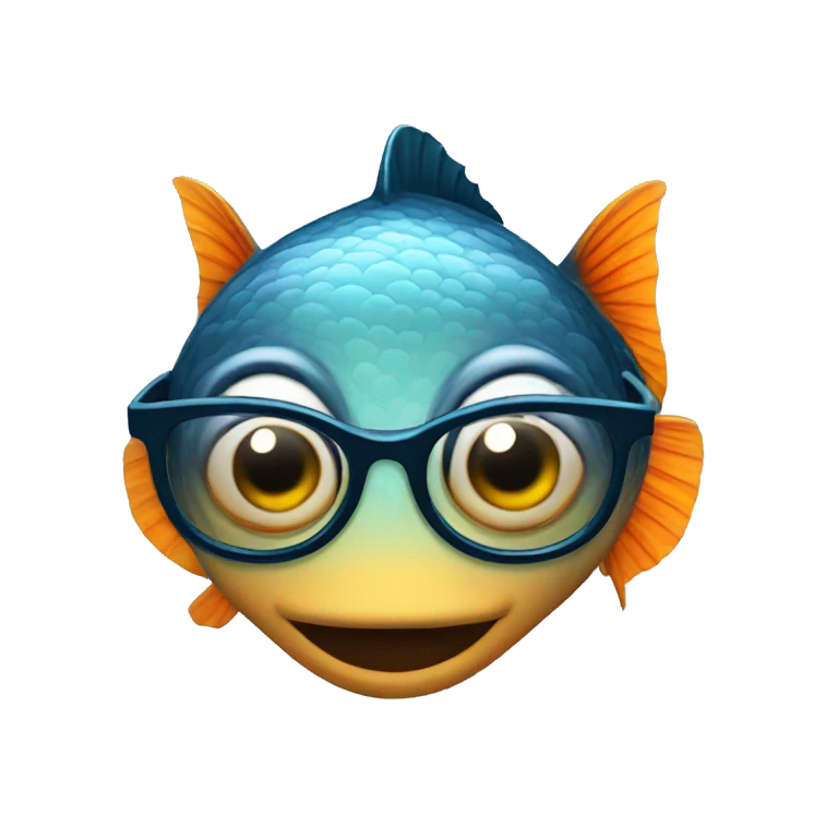 Fish with glasses  emoji