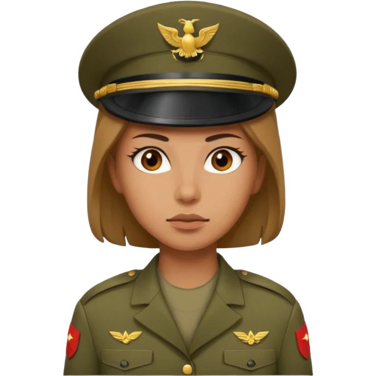 women Soldier with no cap emoji