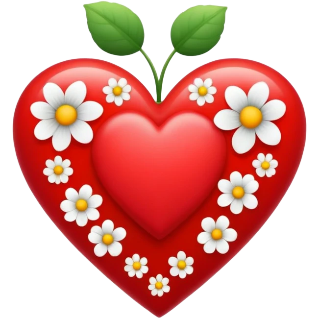 Corazón con flores  emoji