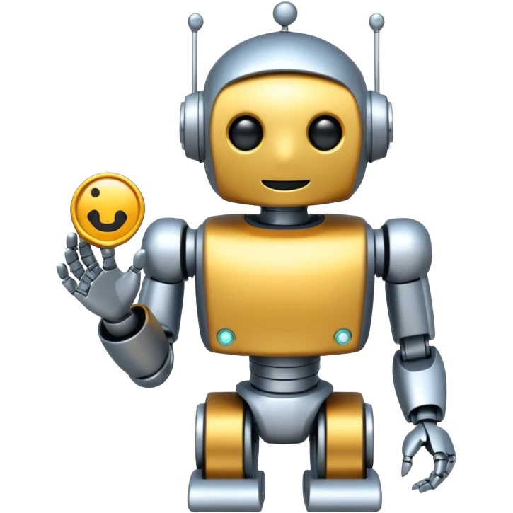robot gift with an ai worker emoji