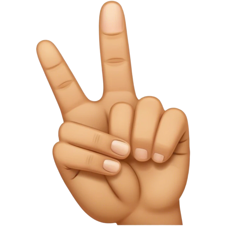 hand gesture, second and third fingers down, the other two fingers up and the thumb up as well emoji