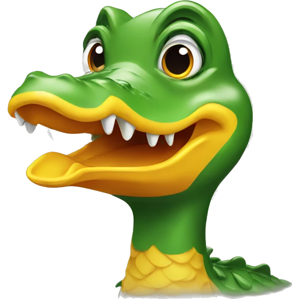 Crocodile duck emoji
