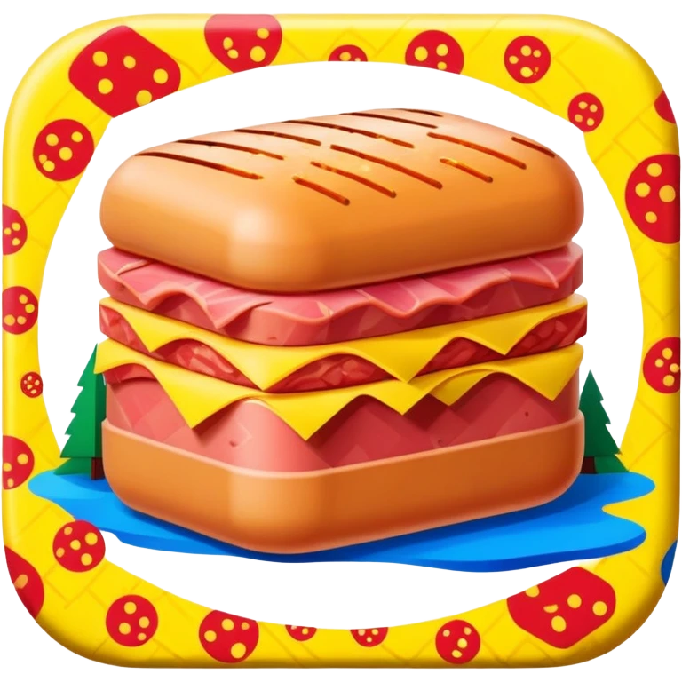  spam meat mondrian style landscape  emoji