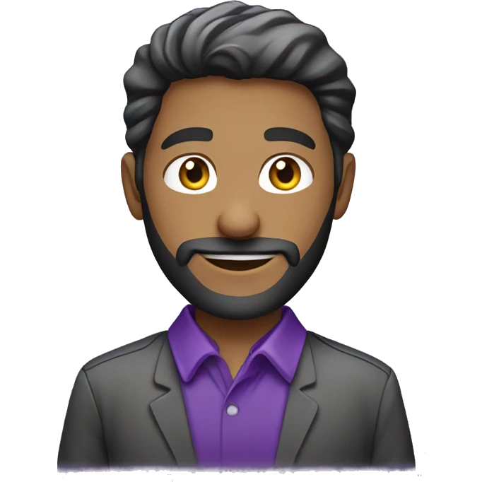 call center Saudi male agent with purple shirt emoji