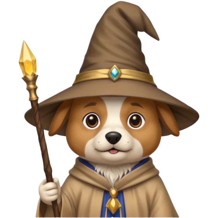 Dog wizard emoji