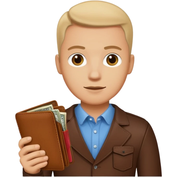 ligth man with wallet  emoji