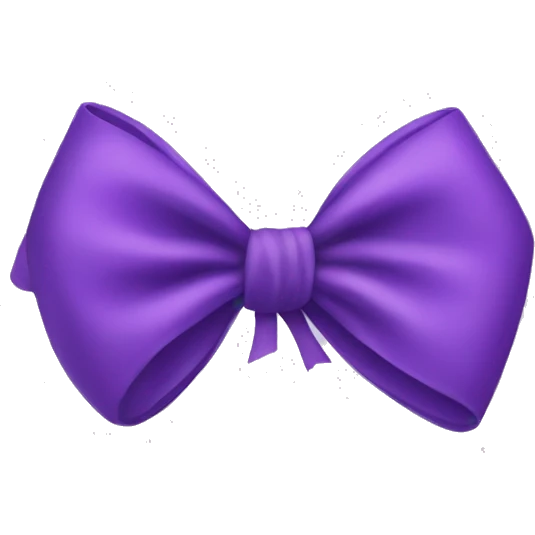 Purple bow emoji