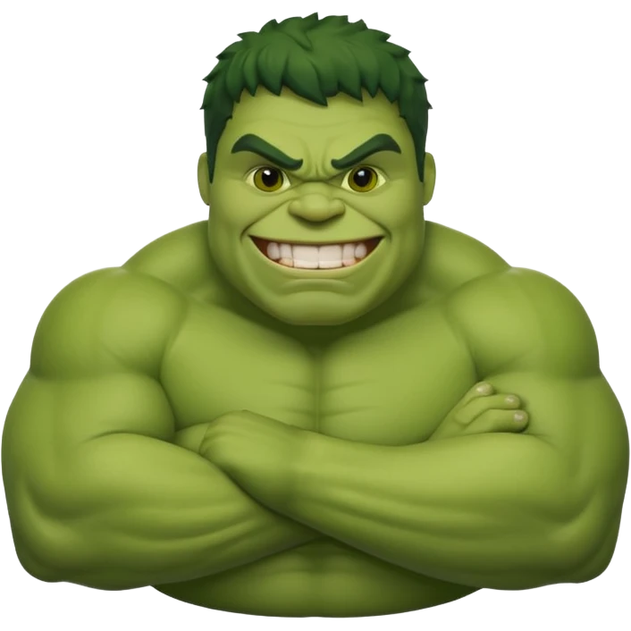 Funny fat Hulk emoji