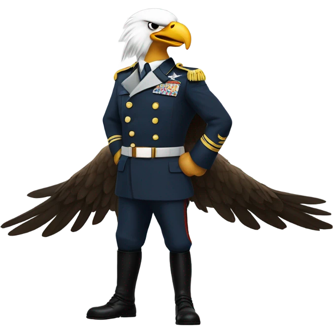 Eagle attacking a general emoji