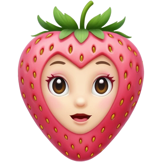 baby pink strawberry  emoji