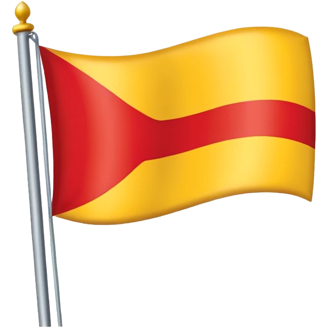 Flag simil of the flag malteyellow and rec emoji