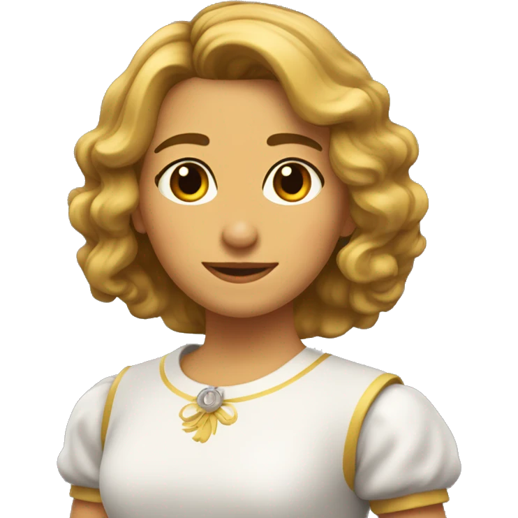 chica blanca con pelo lacio castallo emoji
