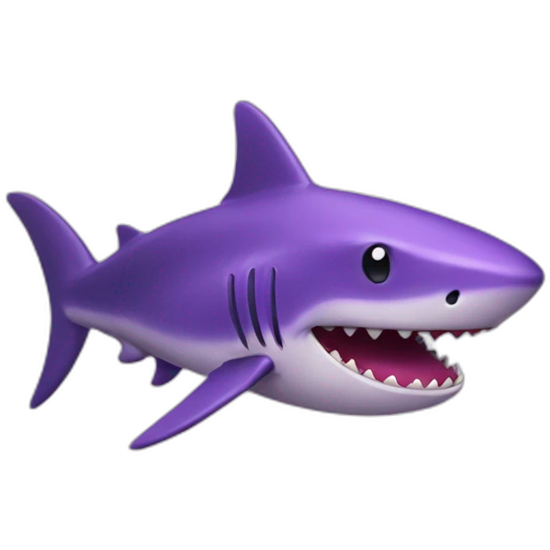 purple shark face emoji