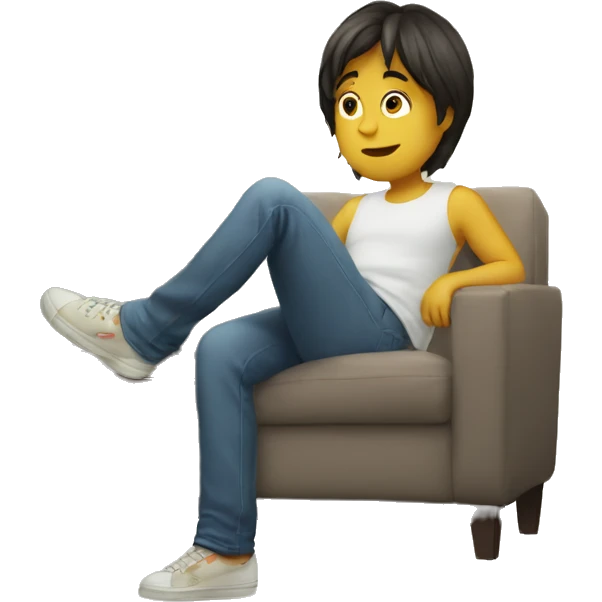 I'm waiting for dad to see TV emoji