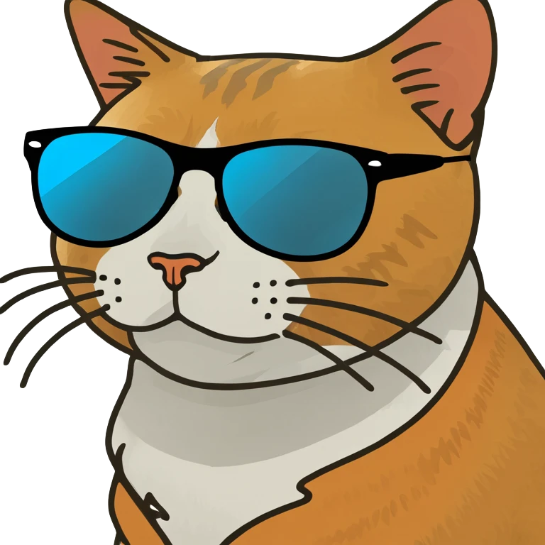 Cat with sunglasses emoji