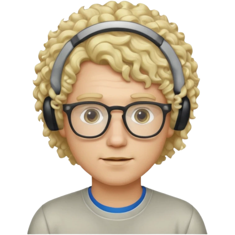 pc tech guy with curly light blond hair emoji