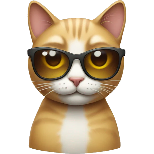 Cat with sunglasses emoji