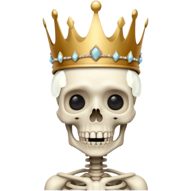 اسکلت تاج دار متعجب emoji
