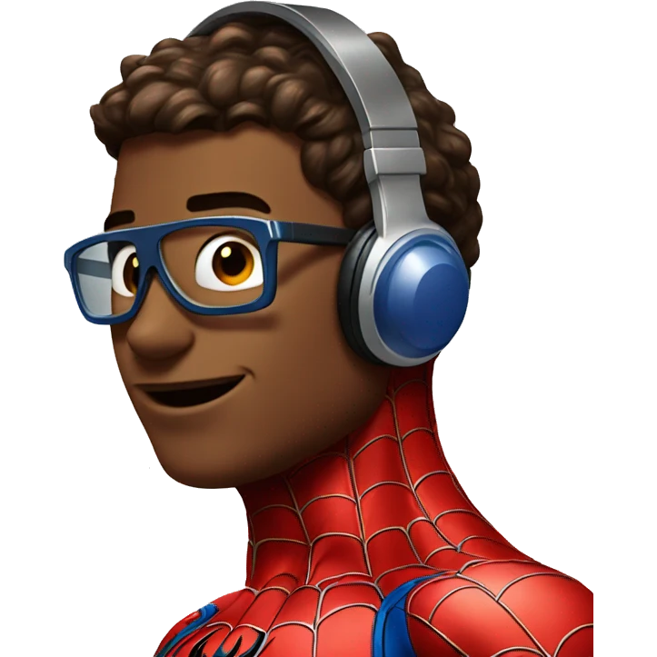 Spider-Man with Headphones emoji