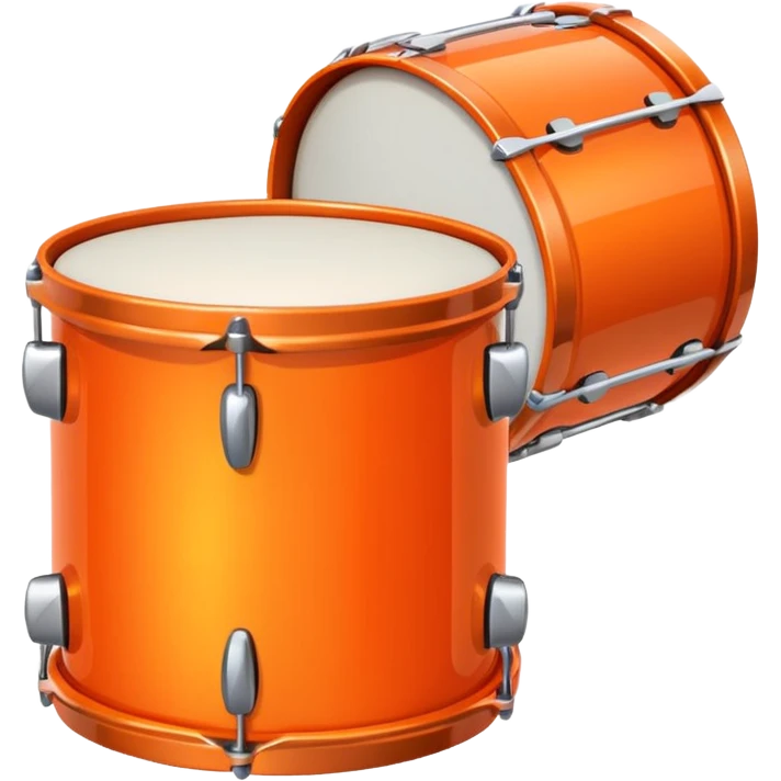 Neon orange drums emoji
